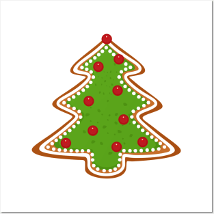 Christmas Tree Gingerbread Cookie Posters and Art